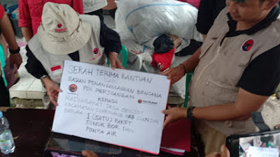 Bantu Korban Gempa Cianjur, PDIPerjuangan  Bertoyong Royong  Berikan Bantuan dan Turunkan Tim Baguna