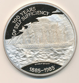 FALKLAND ISLANDS SILVER 25 POUNDS COMMEMORATIVE COIN