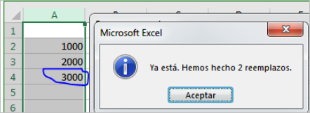 como cambiar comas por puntos en excel