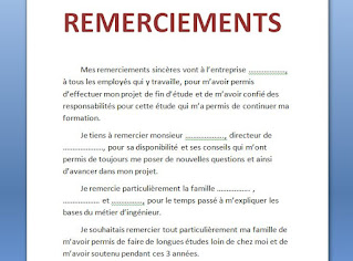 10 Exemples Remerciement Pfe Memoire Ou Rapport De Stage Cours Btp