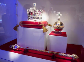 Crown Jewels replica props FIDM Museum