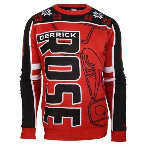 Chicago Bulls Rose D. #1 Official NBA 2015 Player Ugly Sweater