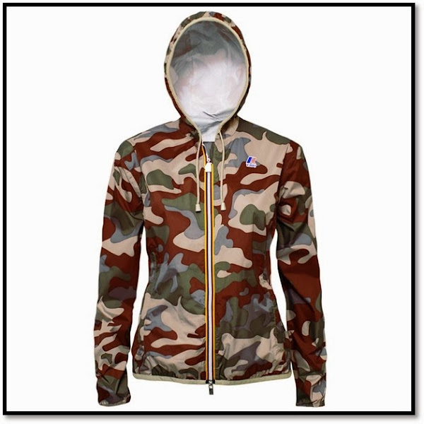 K-Way parka coupe-vent camouflage camy army modèle lili