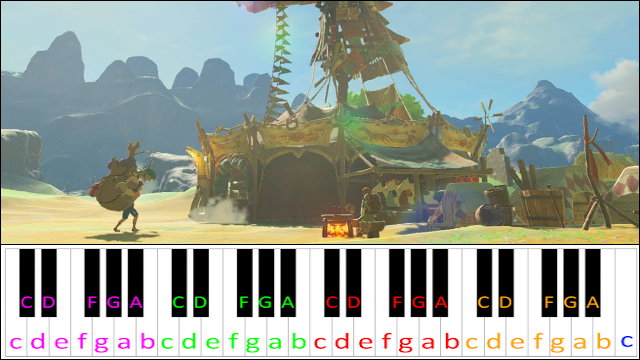 Stables (The Legend of Zelda: Breath of the Wild) Piano / Keyboard Easy Letter Notes for Beginners