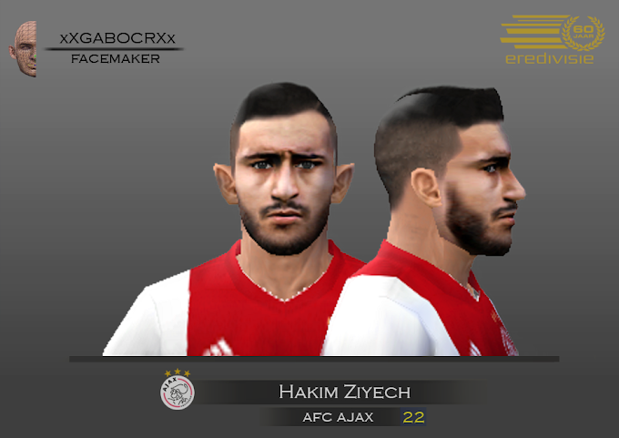 Face Hakim Ziyech | AFC Ajax | By Gabo CR PES 6 faces