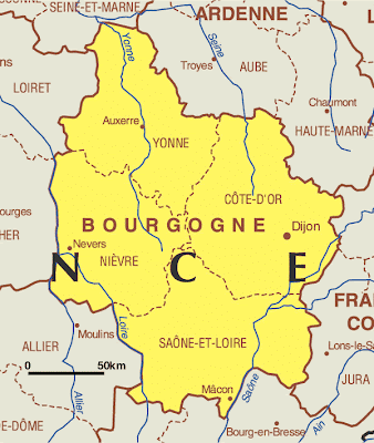 Bourgogne Régional Carte de la Ville