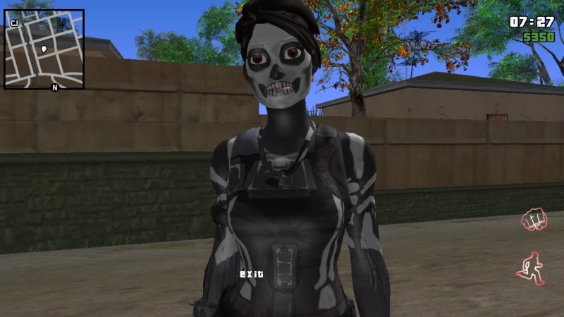 Skin Fortnite Skull Trooper Ramirez For GTA SA Android PC truth.dff