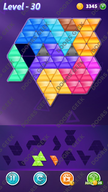 Block! Triangle Puzzle Master Level 30 Solution, Cheats, Walkthrough for Android, iPhone, iPad and iPod