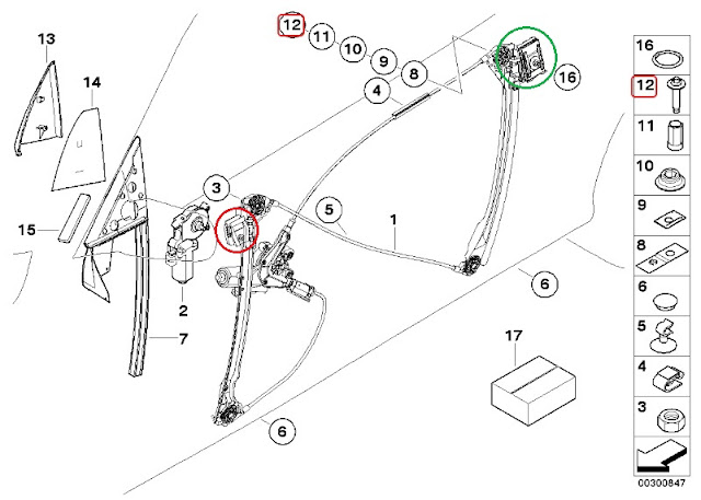 ウインドウレギュレータ構造図