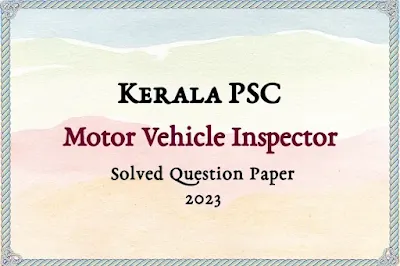 Motor Vehicle Inspector Answer Key | 27/05/2023