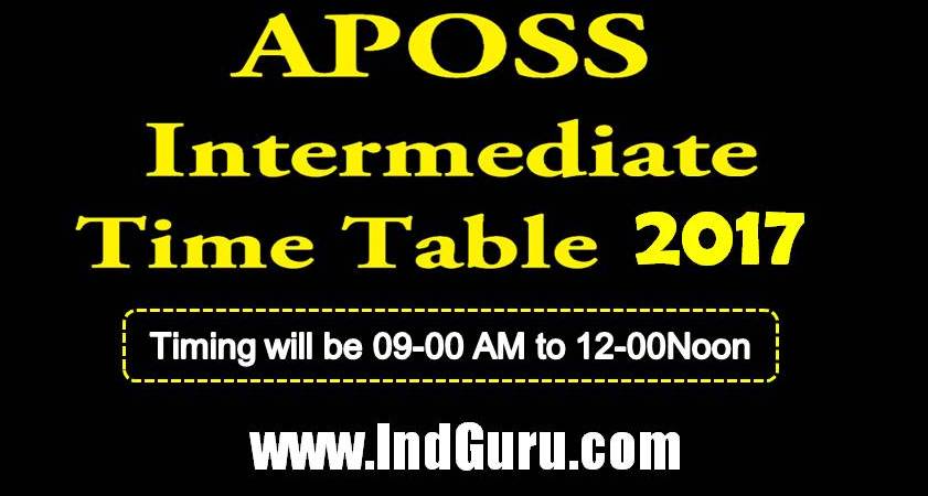 APOSS Intermediate Time Table