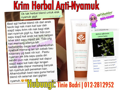 Krim herba shaklee anti nyamuk 