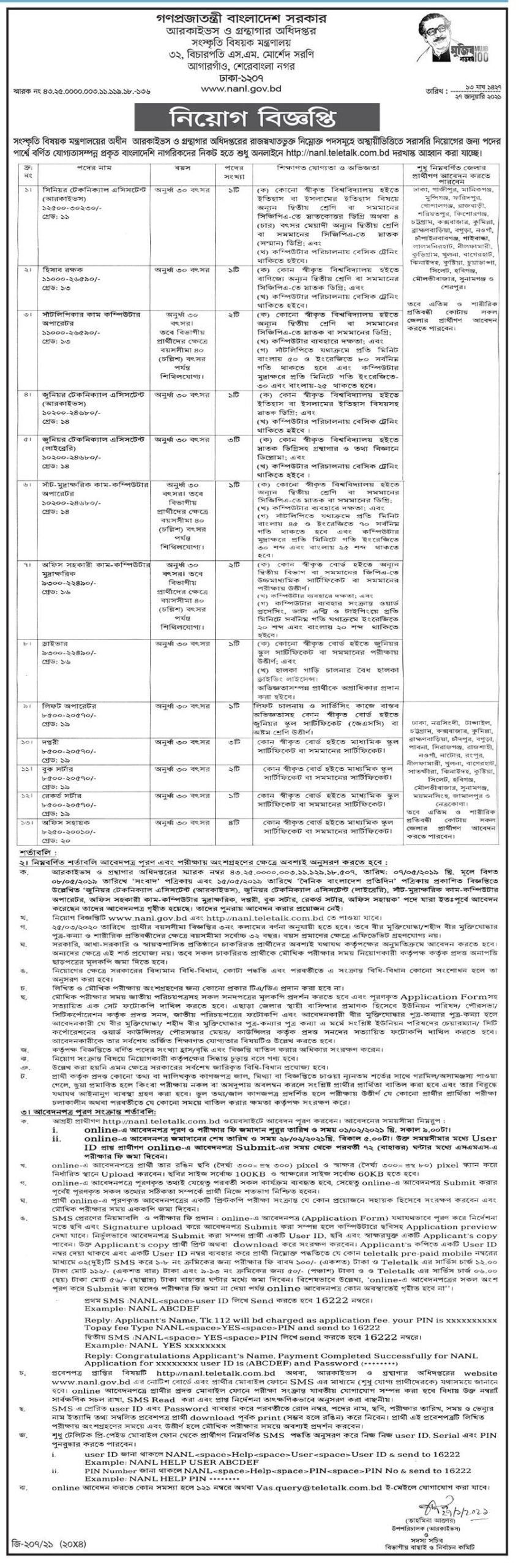 NANL JOB CIRCULAR 2021- BANGLADESH JOB NEWS