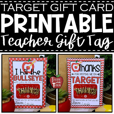 Free Gift Card Tag for Teachers