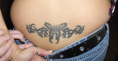 Lower back tattoo - Butterfly