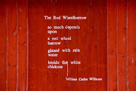 yes, the red barn holds "The Red Wheelbarrow"