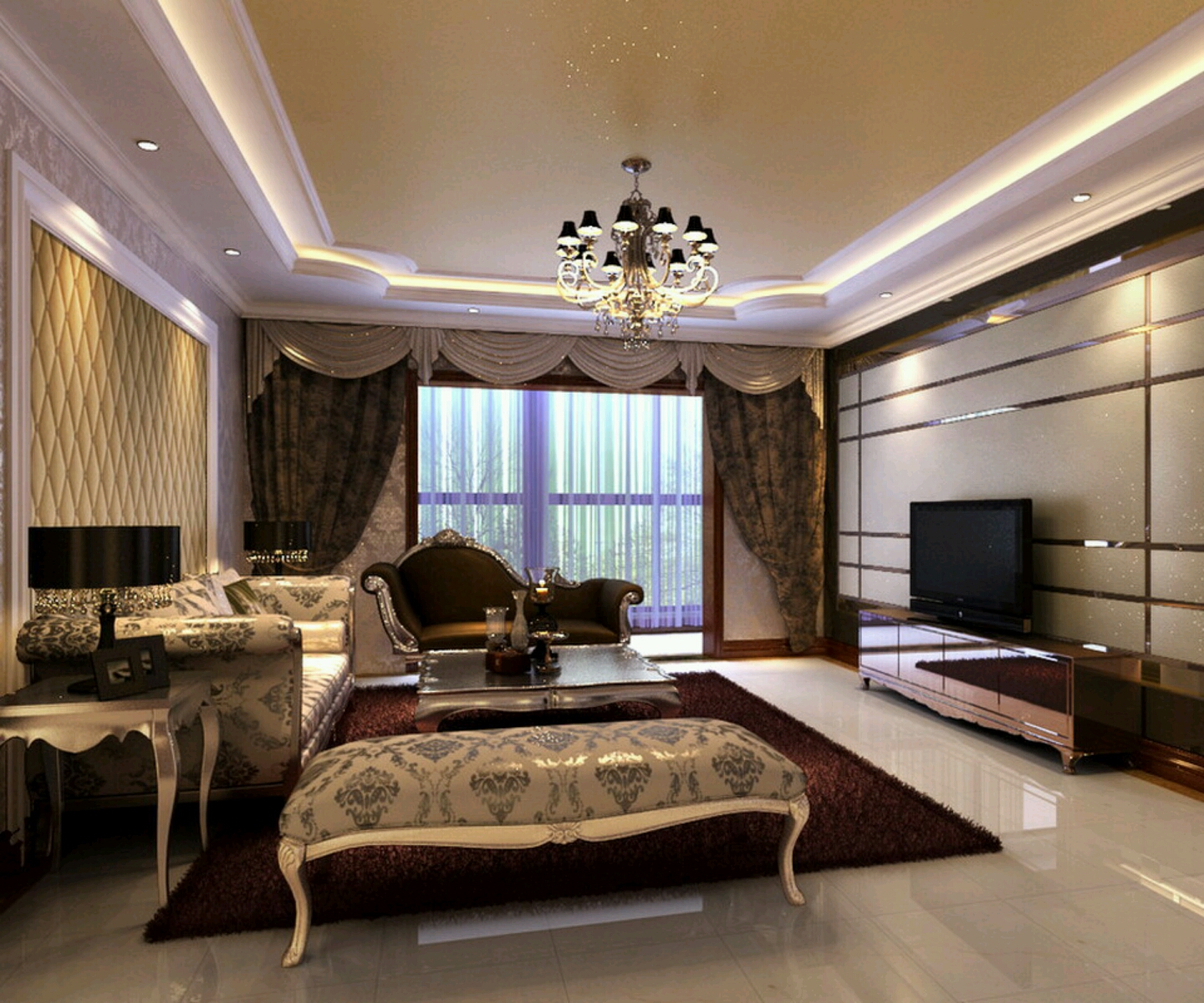  latest.: Luxury homes interior decoration living room designs ideas