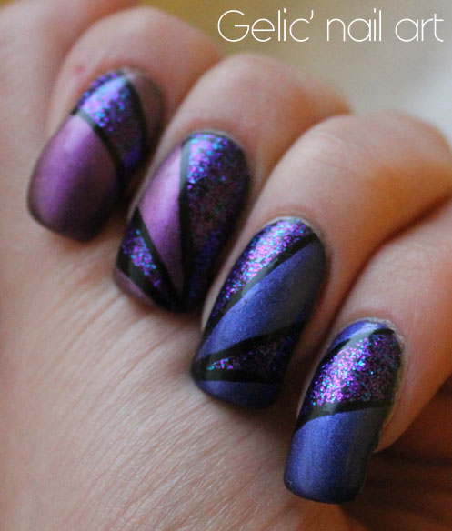 Blue Purple Nail Design 7