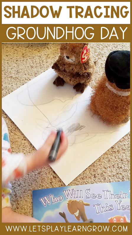 Making and tracing shadows using your little ones toys is a great activity to help introduce shadows to your toddlers. This is the perfect activity to incorporate into your Groundhog's Day learning activities for kids as well as a perfect simple activity for toddlers.