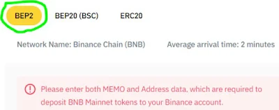 โอน BNB จาก บิทคับ ไป Binance