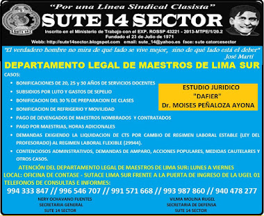 DEPARTAMENTO LEGAL DE MAESTROS DE LIMA SUR