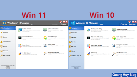 Windows 11/10 Manager - Tinh chỉnh và tối ưu hóa Windows