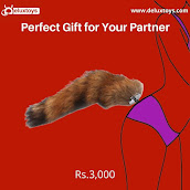 Stainless Steel Soft Fox Tail Anal Plug Butt Stimulator Online in India at DeluxToys.com