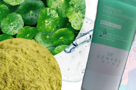 Review sunscreen vegan water based Dewpre Premium Cica