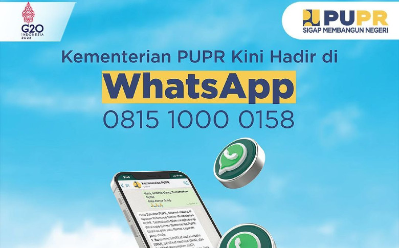 Nomor Whatsapp Kementerian PUPR Terbaru