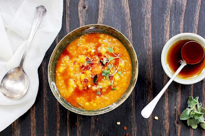 Zesty Red Lentil Tomato Soup