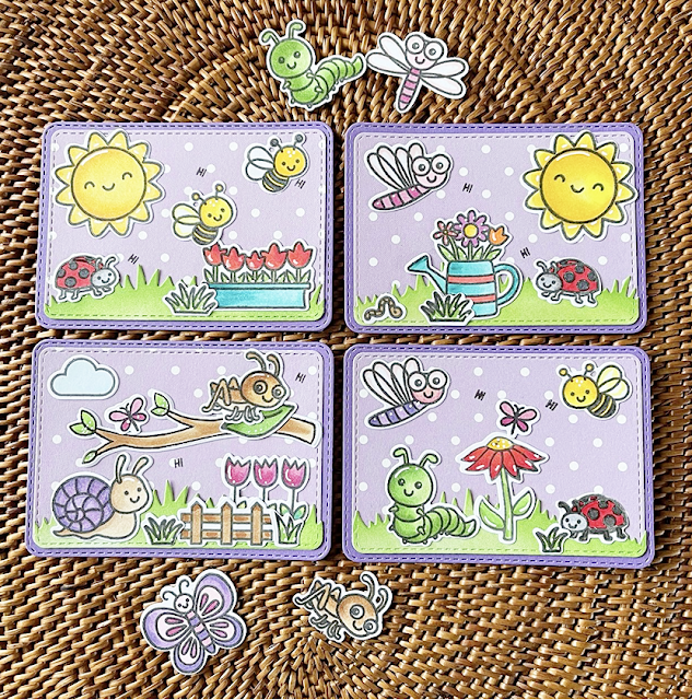 Sunny Studio Stamps: Garden Critters Customer Card by Creations by Syl