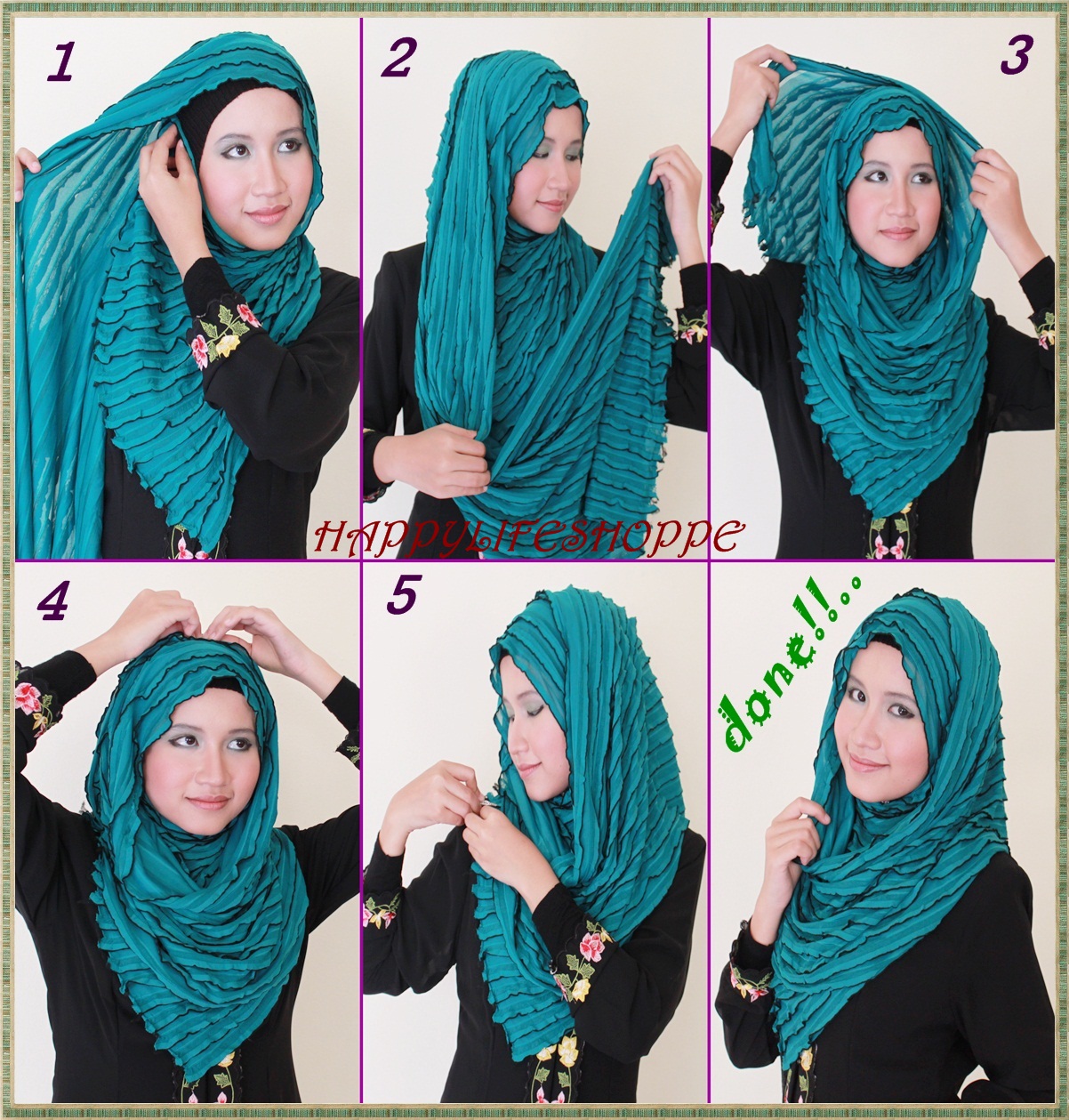 Tutorial Hijab Terbaru: Tutorial Hijab Pesta Untuk Wajah Bulat