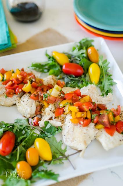 slow cooker chicken with bruschetta topping recipe
