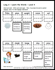 Differentiated Learning - Vocabulary and Word Work Packets
