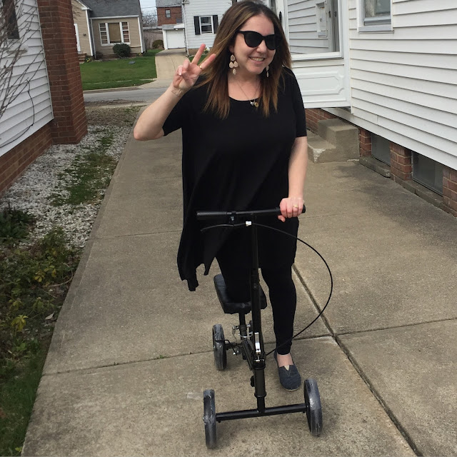 Beautifying the Broken Ankle, my broken ankle journey, breaking your ankle, knee walker, knee scooter, Jamie Allison Sanders, Cleveland