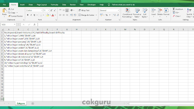 Cara mudah convert file csv menggunakan  Ms.. Excel