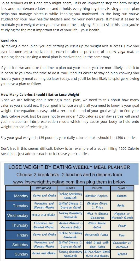 Plan your meals and log what you eat and drink