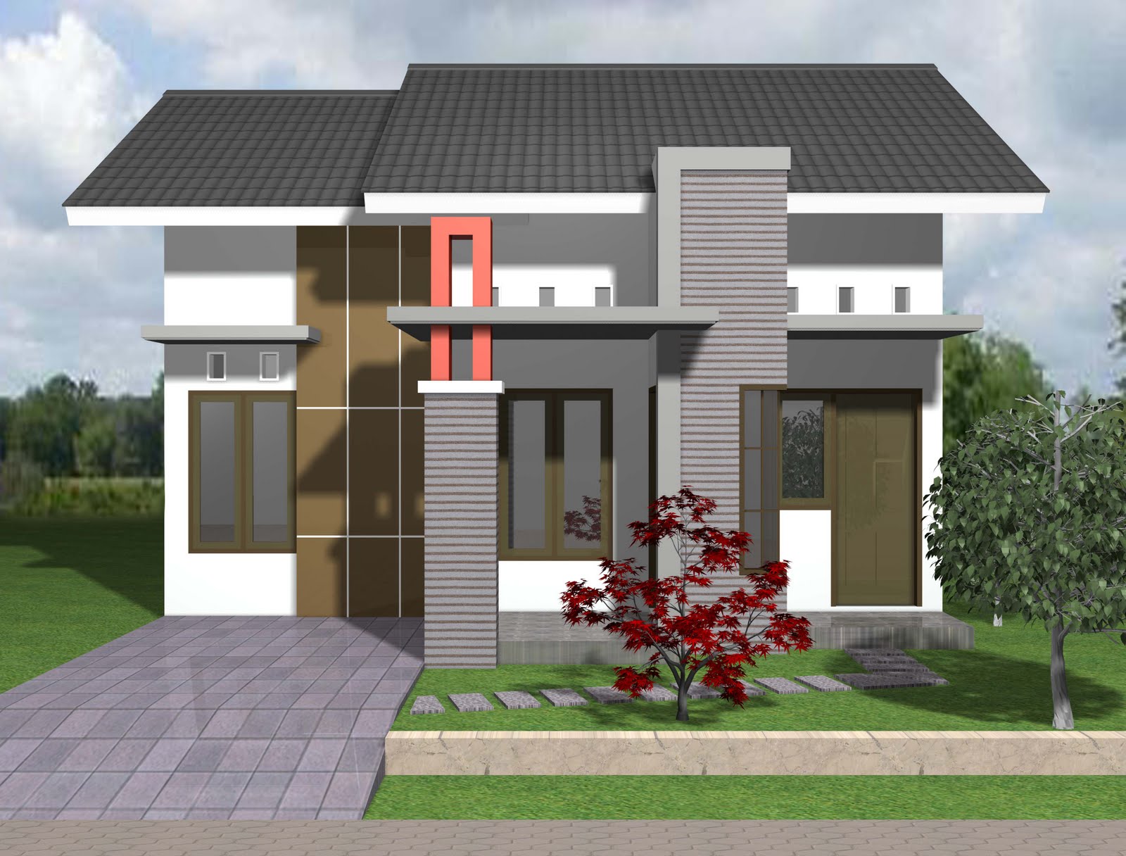 64 Desain Rumah Minimalis Modern 2 Lantai Type 21 Desain Rumah