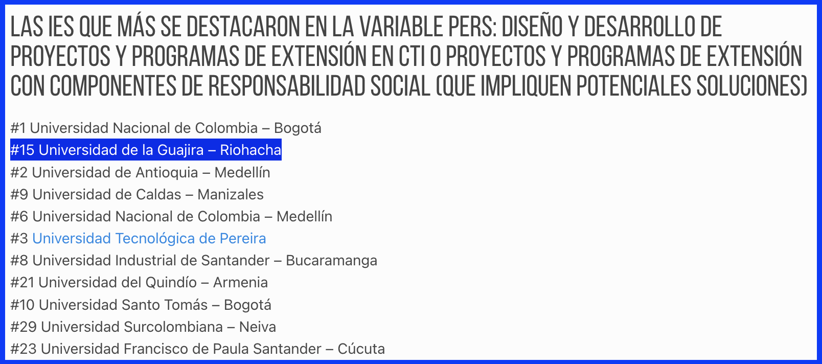 https://www.notasrosas.com/Uniguajira se destaca en el segundo lugar a nivel nacional en Programas de Extensión y Responsabilidad Social