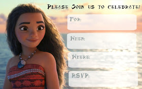 free Moana invitation printable