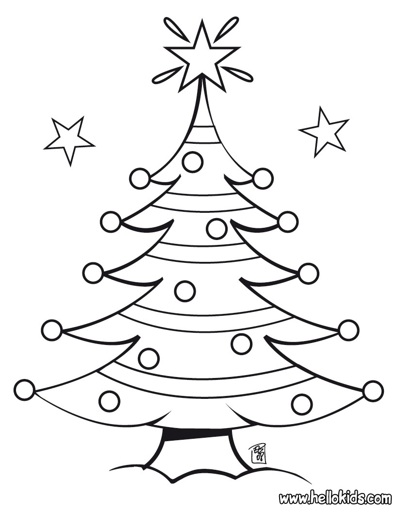 Christmas Tree Coloring Pages  Free Printable Pictures 