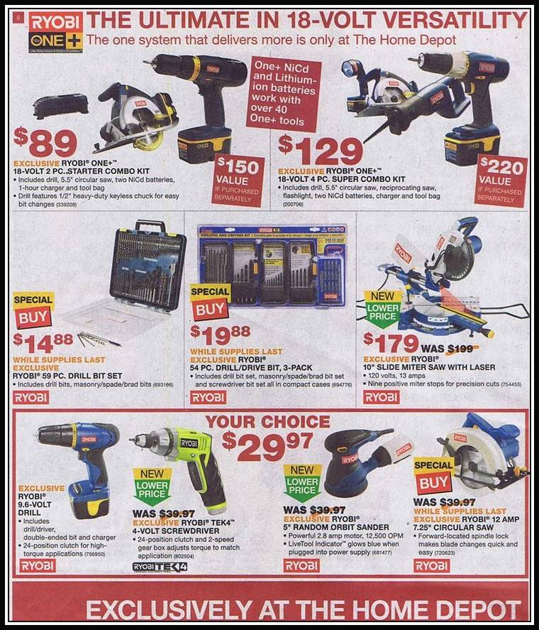 home depot black friday tools