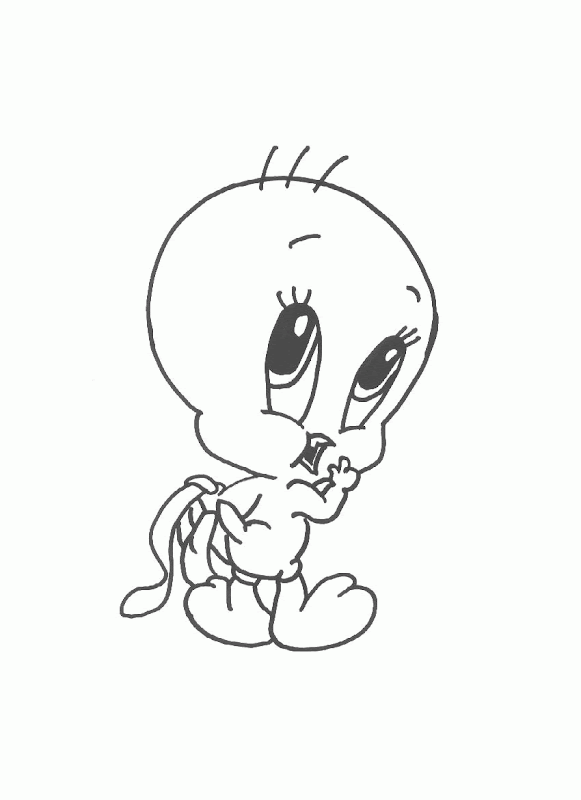 Baby Tweety Disney Coloring Pages title=