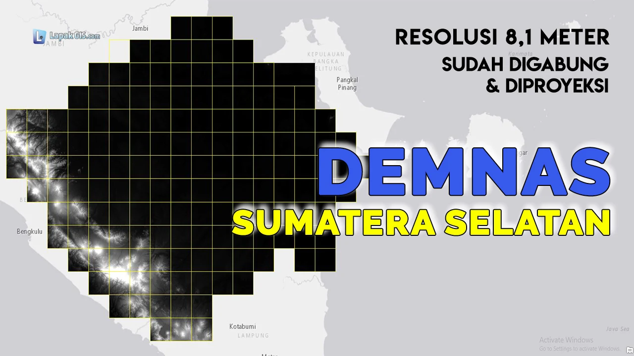 DEM Nasional (DEMNAS) Provinsi Sumatera Selatan Terbaru