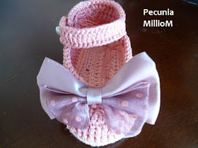 DIY - sapatinhos de Crochê para Meninas Por Pecunia MillioM