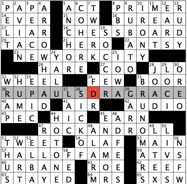 Rex Parker Does the NYT Crossword Puzzle: In relaxed ...