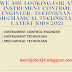 WE ARE LOOKING FOR AN INSTRUMENT CONTROL ENGINEER- TECHNICIAN-MECHANICAL TECHNICIAN LATEST JOBS 2021