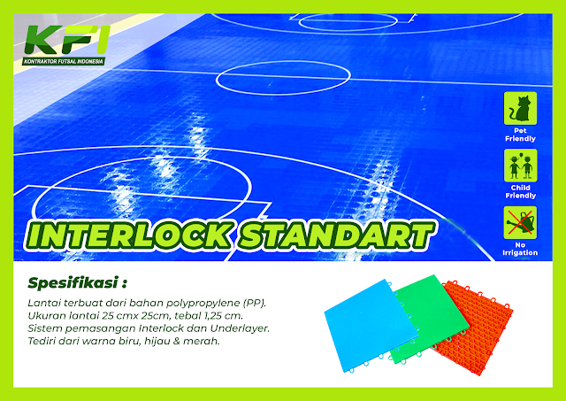 Lapangan Futsal Interlock Standar