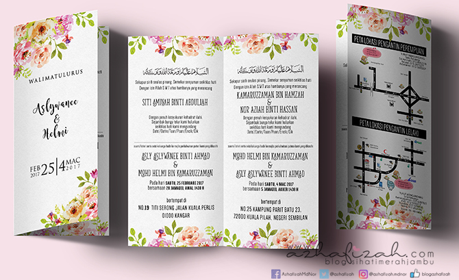 Design Kad Jemputan Kahwin Tema Floral Blog Sihatimerahjambu
