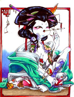 Traditional Japanese Geisha Tattoo Design 5